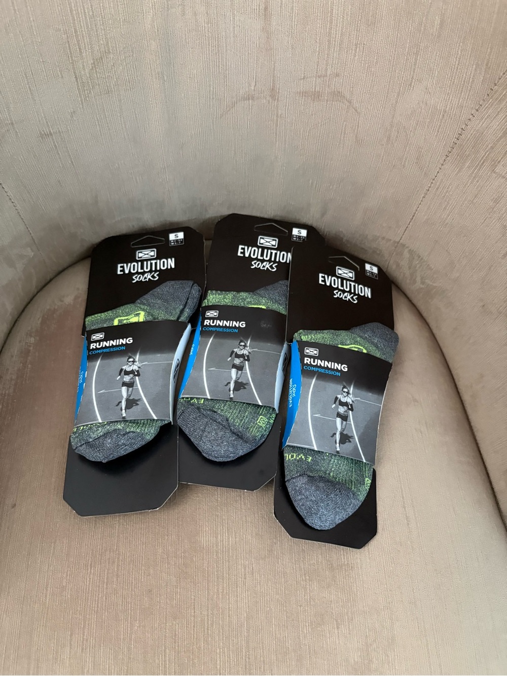 Bundle 3 Running Compression Evolution Socks Size Small Microfiber Outdoor Nwt